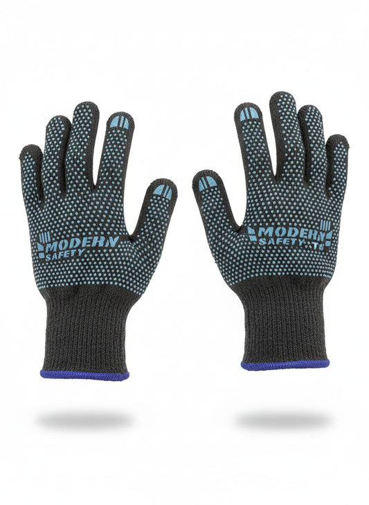 Premium Knitted Beanie Cap, Neck Gaiter And Touchscreen Gloves Combo Pack Complete Winter Essentials For Cold Weather Protection (Blue)