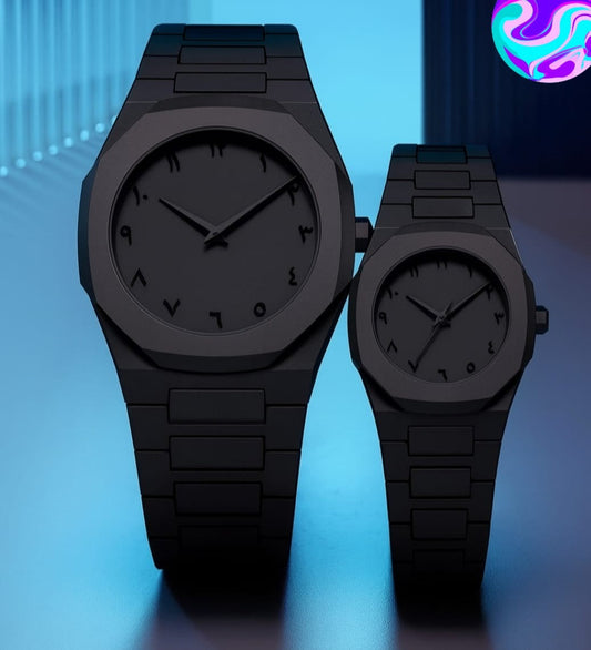 Aura Arabic Quartz Watch – Stylish Lightweight Timepiece for Men & Couples