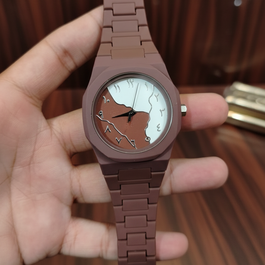Aura Arabic Quartz Watch – Stylish Lightweight Timepiece for Men & Couples