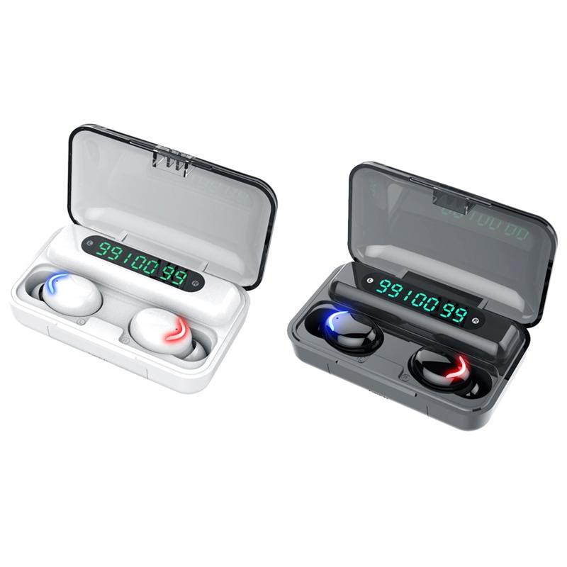 NNEIDS Wireless Noise-Cancelling Earbuds With Triple Display - Black