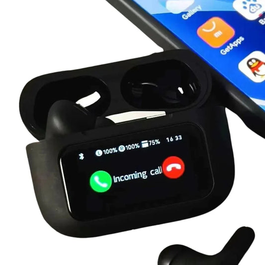 A9 Pro AirPods, Black & White, ANC, LED Display & Smart Features(Free Delivery no Extra Charges)