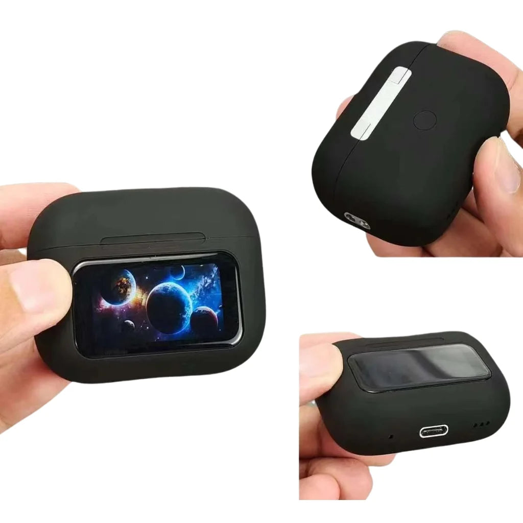 A9 Pro AirPods, Black & White, ANC, LED Display & Smart Features(Free Delivery no Extra Charges)