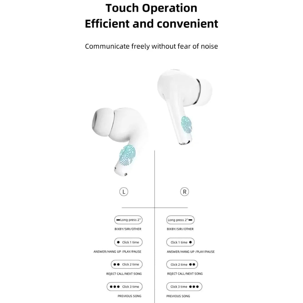A9 Pro AirPods, Black & White, ANC, LED Display & Smart Features(Free Delivery no Extra Charges)
