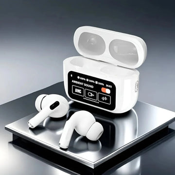 A9 Pro AirPods, Black & White, ANC, LED Display & Smart Features(Free Delivery no Extra Charges)