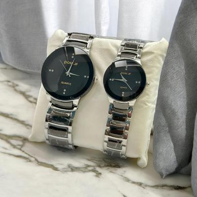 Couple Analog Watches Steel 36mm Set