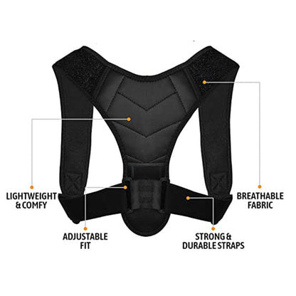 Body Posture Corrector Belt Adjustable Shoulder And Back Support Brace For Men And Women  Relieves Pain, Aligns Spine, And Improves Posture