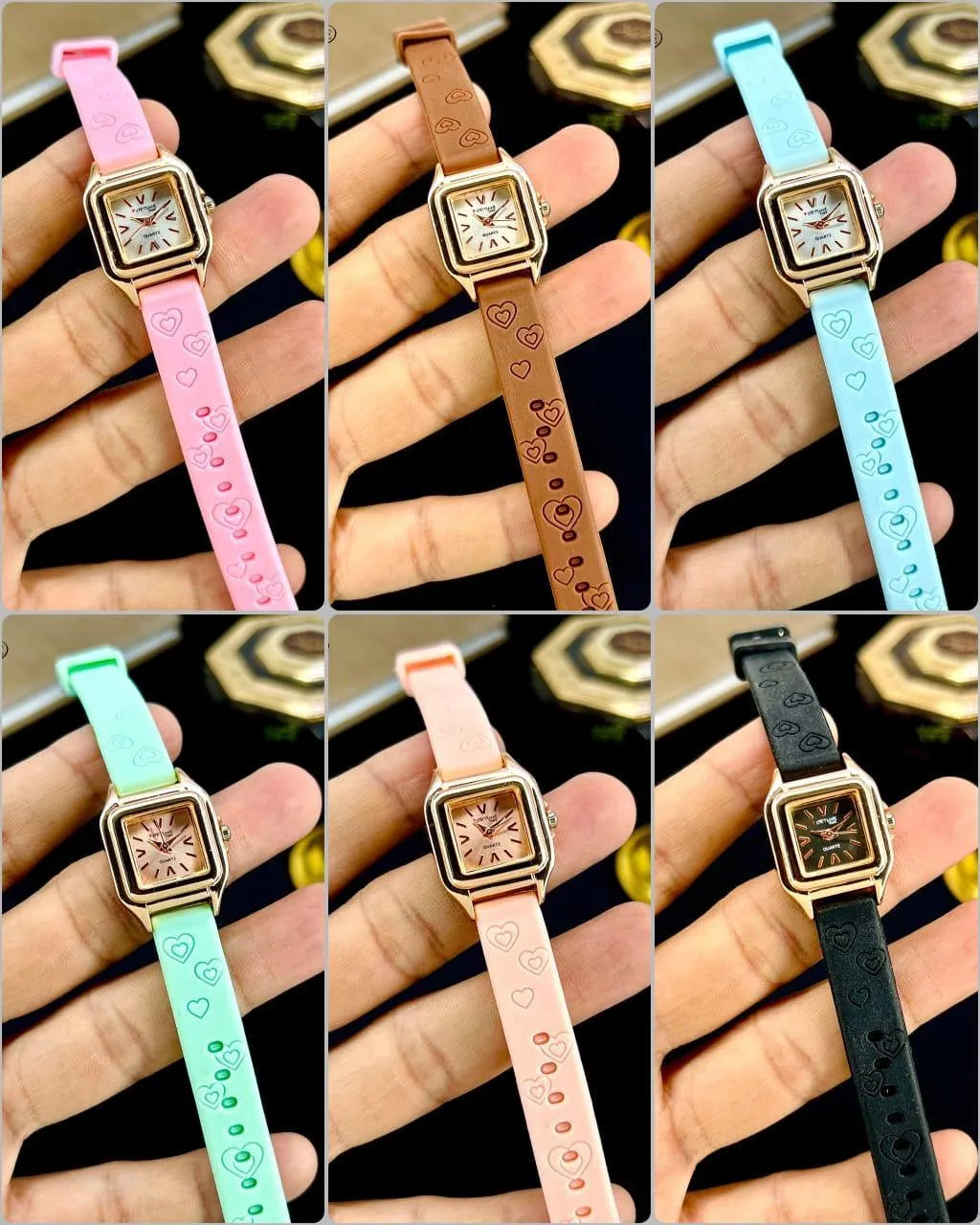 Women's Square Watch with Scratch Resistant Strap