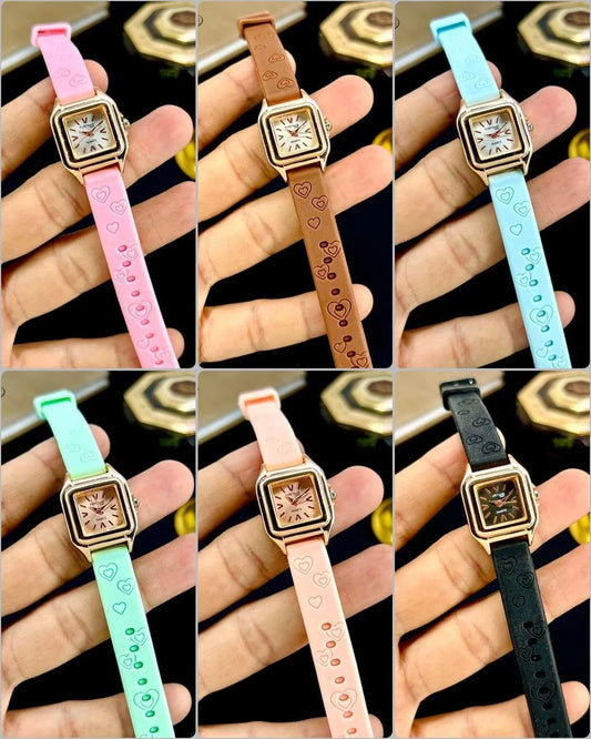 Women's Square Watch with Scratch Resistant Strap
