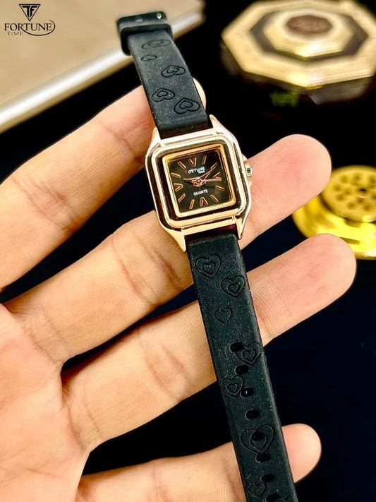 Women's Square Watch with Scratch Resistant Strap