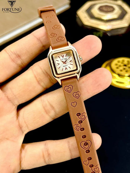 Women's Square Watch with Scratch Resistant Strap