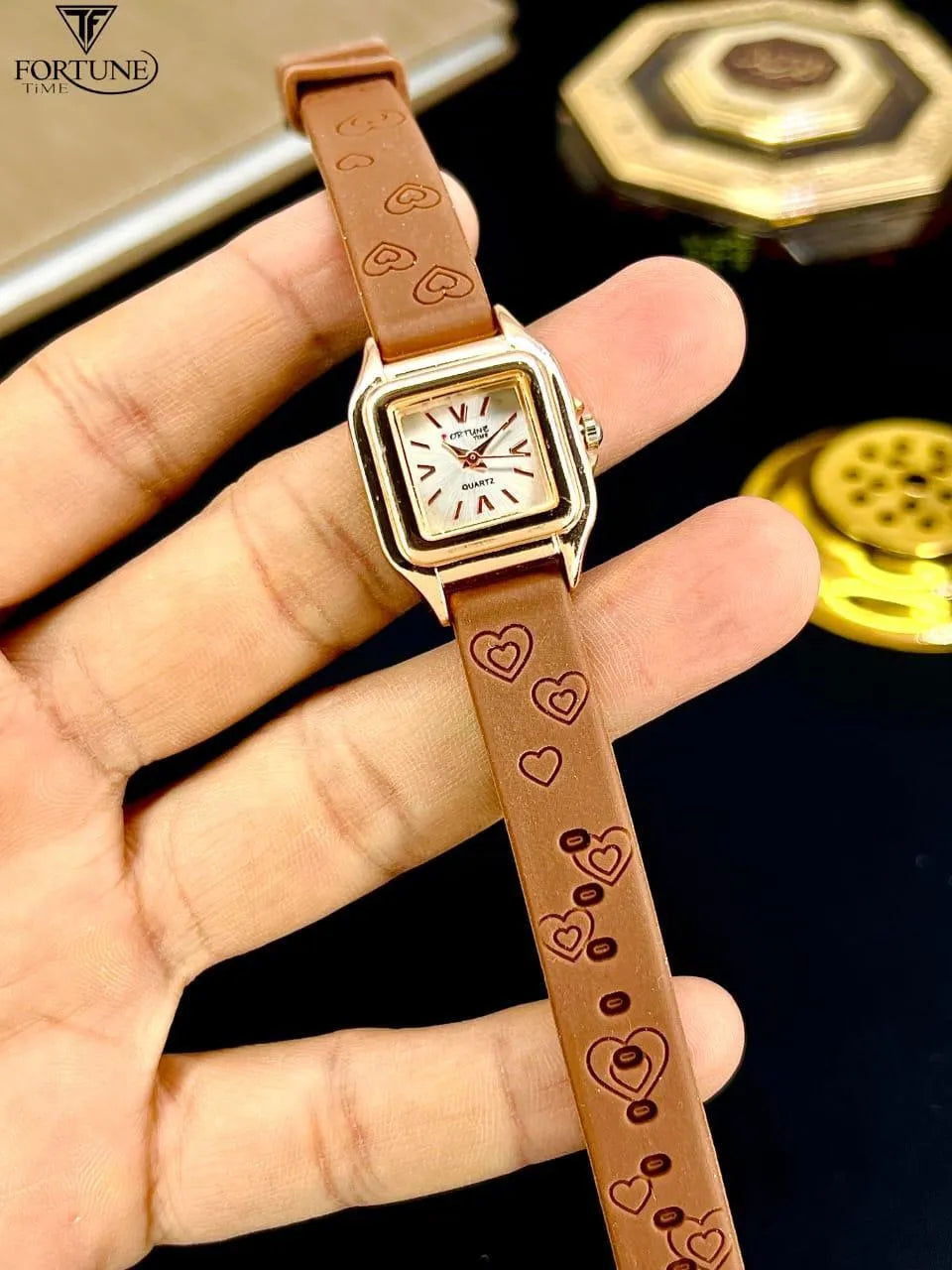 Women's Square Watch with Scratch Resistant Strap