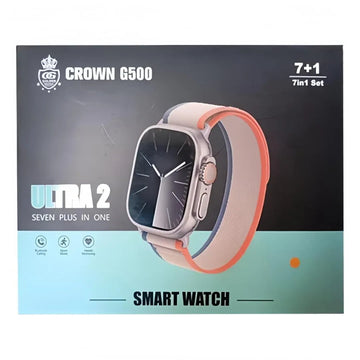 Crown Smart Watch Ultra 2 G-500 Silver 7-in-1 Fitness Tracker