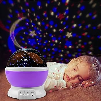 360° Rotating Starry Sky LED Night Light Projector (Multicolor, Random)