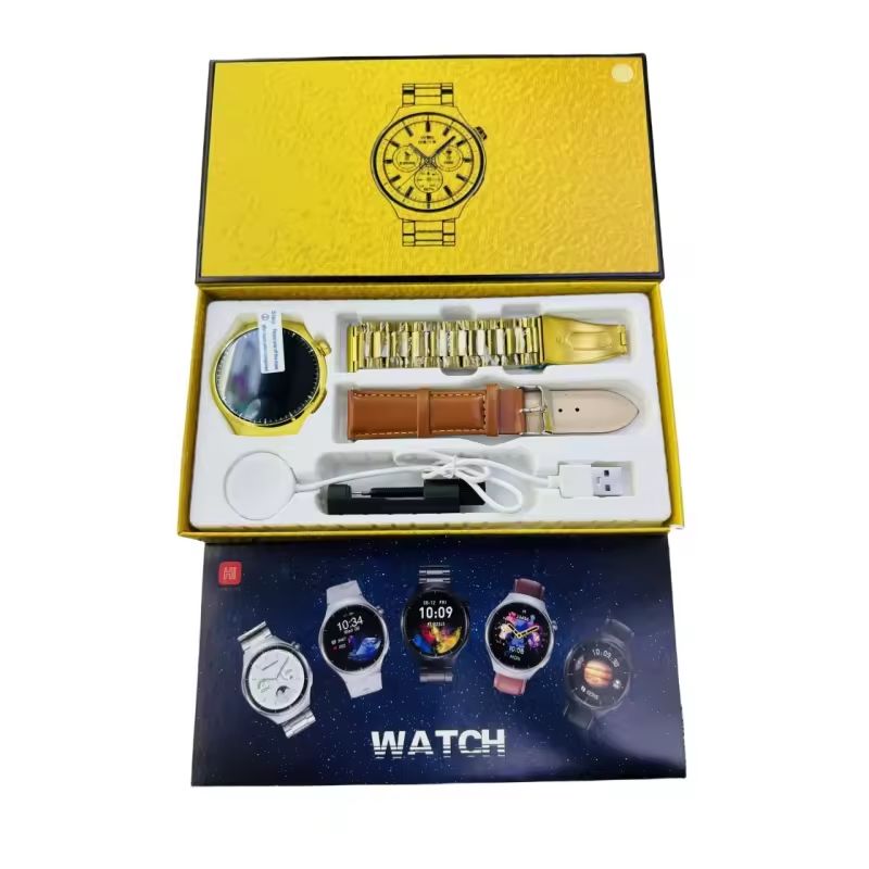 WATCH 4 PRO Round big smart watch dual strap Android Smartwatch Wearable Devices Smart Watch For Men