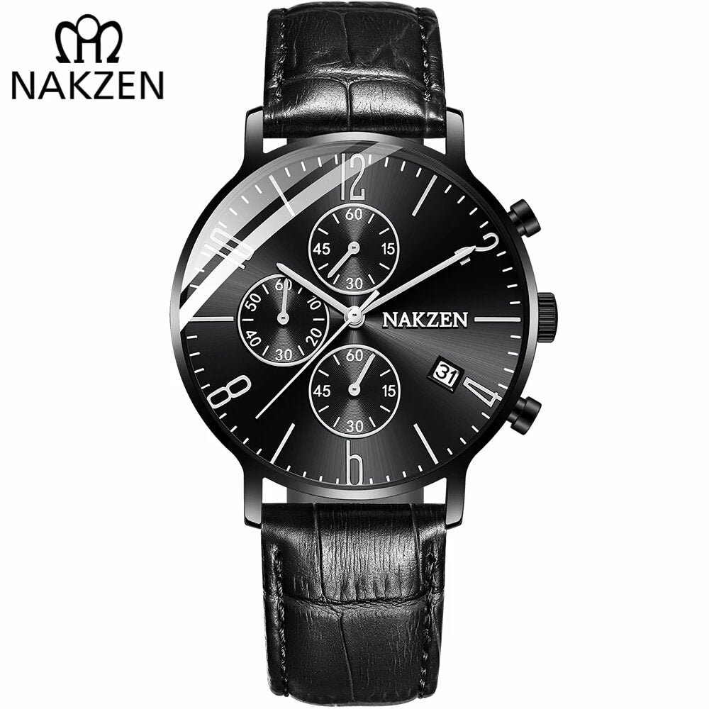 NAKZEN 2018 New Watches Men Luxury Brand Chronograph Man Sports Watches Waterproof Full Steel Quartz Watch Relogio Masculino