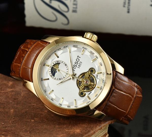 Tissot Classic Men’s Watch – Runs on Hand Movement (No Battery) & Premium Leather Strap | Free Delivery