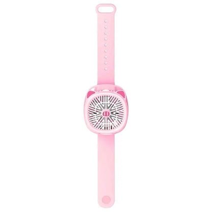Watch Fan Cartoon with Wrist Strap Rechargeable 3Levels Adjustable Handheld Fan for TravelLow