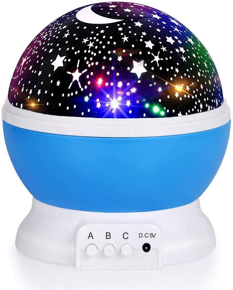 360° Rotating Starry Sky LED Night Light Projector (Multicolor, Random)
