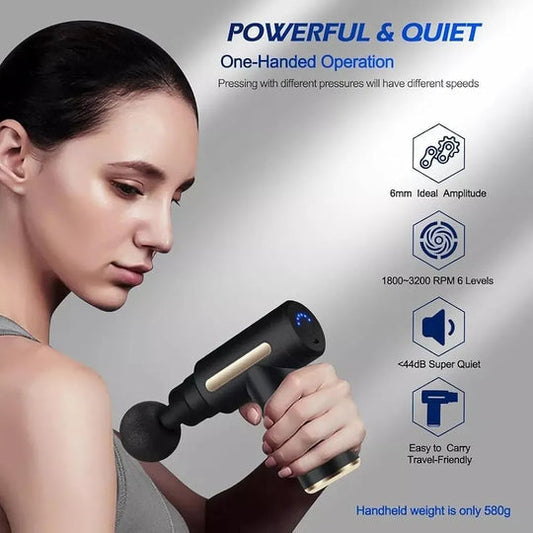 Rechargeable Massage Gun 4 Heads, |Free delivery | No extra charges