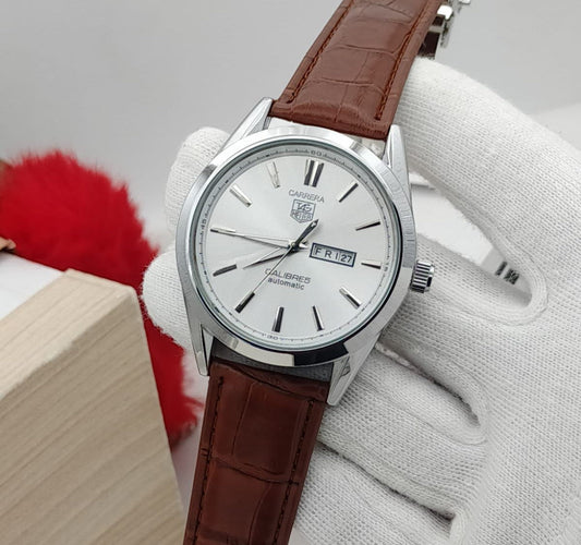 Carrera Calibre  - Master Lock, Day & Date , Leather Strap Watch