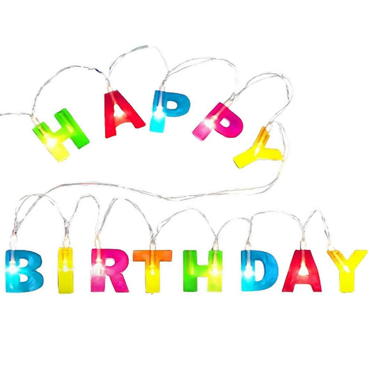 Light Up Happy Birthday LED String Lights Decoration