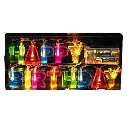 Light Up Happy Birthday LED String Lights Decoration