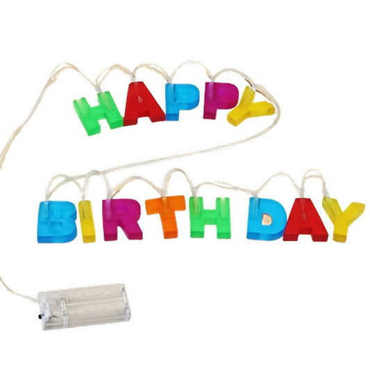Light Up Happy Birthday LED String Lights Decoration
