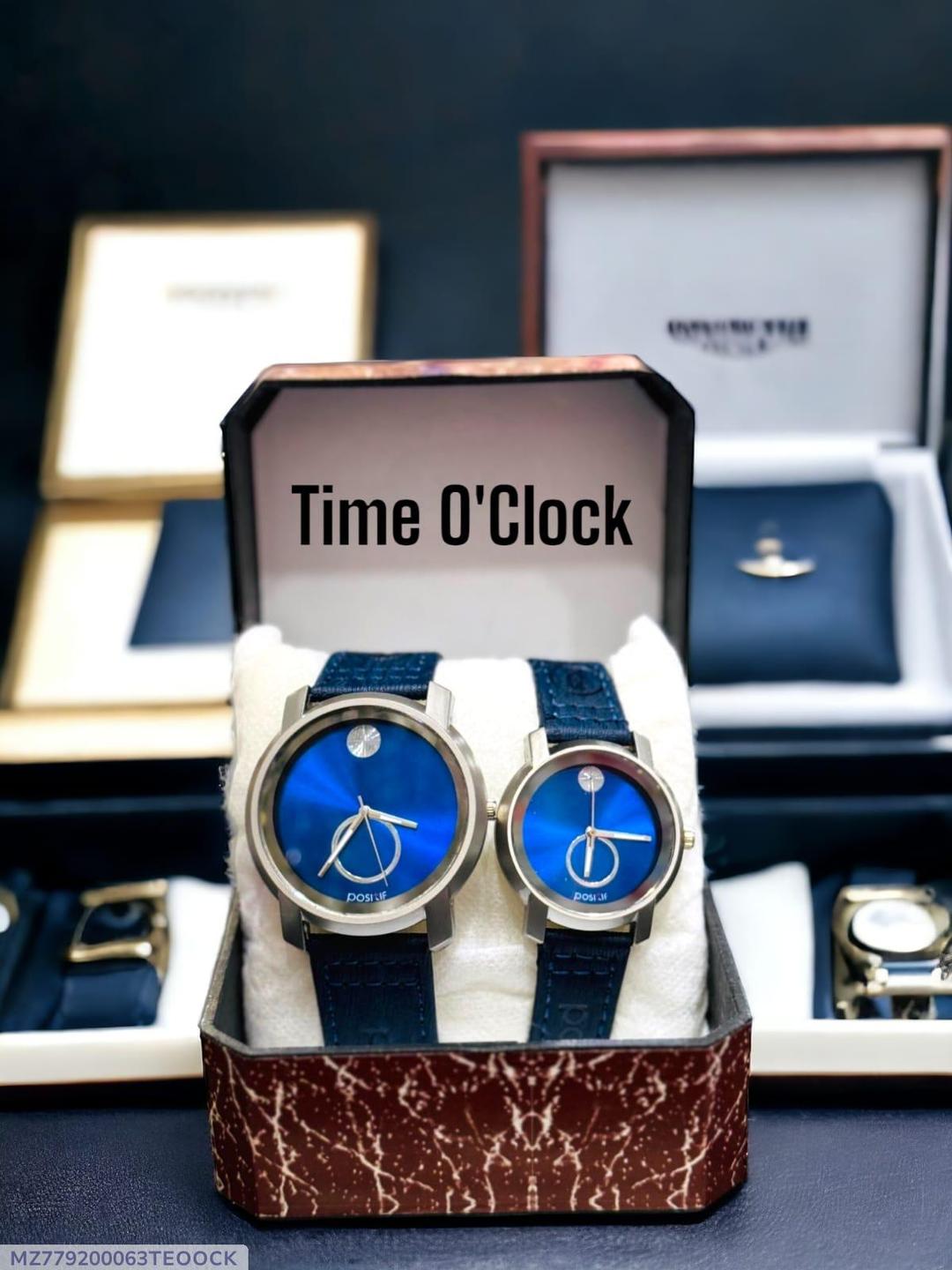 Premium Leather Couple Watch