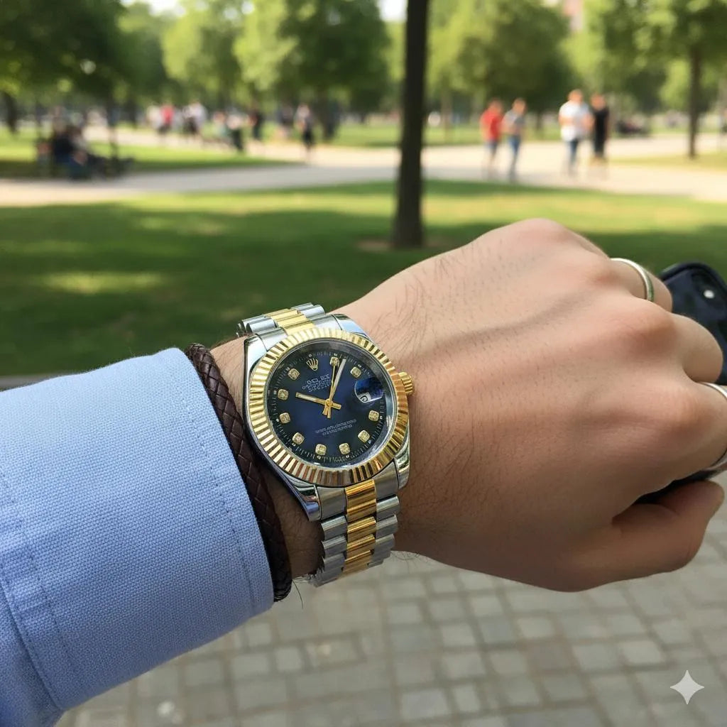 Men’s Quartz Chronograph Watch – Water-Resistant with Date Display