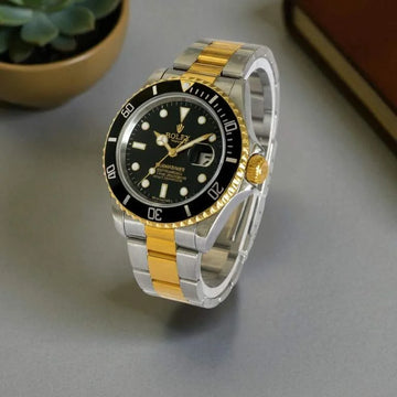 Rolex Submariner Dual Tone Chain Black Bezel Black Dial