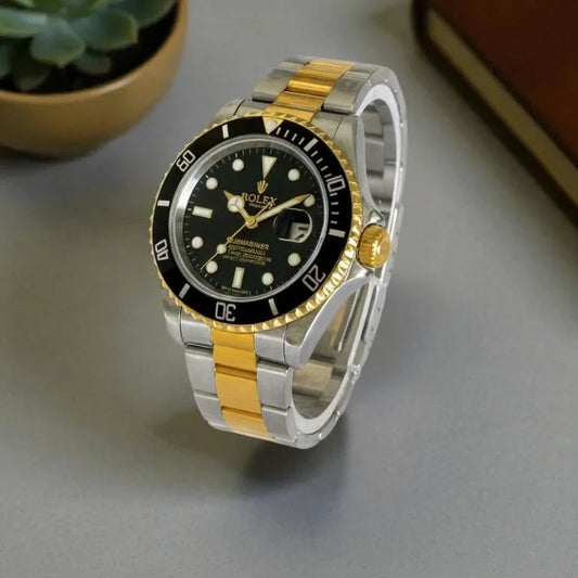 Rolex Submariner Dual Tone Chain Black Bezel Black Dial