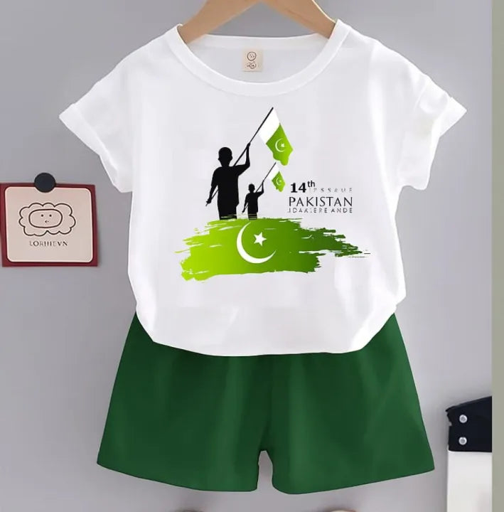 14 August Azadi Special Kids T-Shirt & Shorts Set (Best for overall sales/ads)