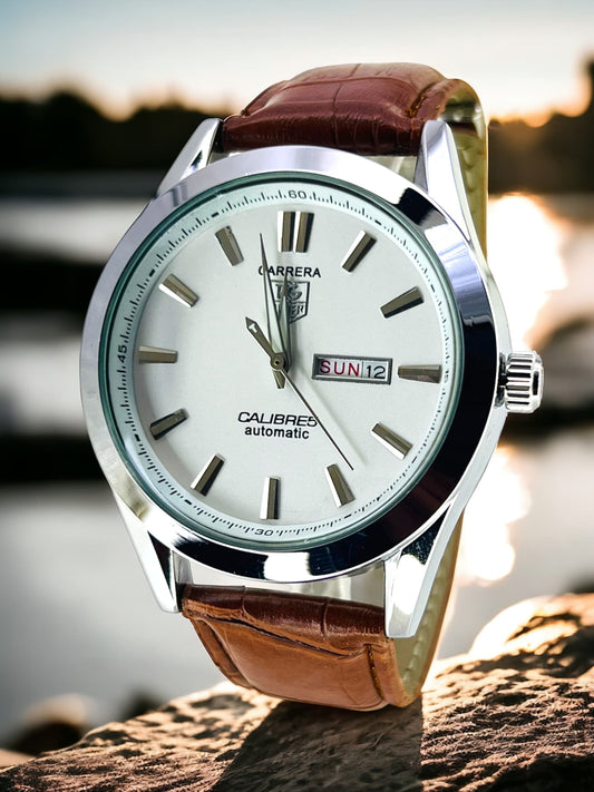 Carrera Calibre  - Master Lock, Day & Date , Leather Strap Watch