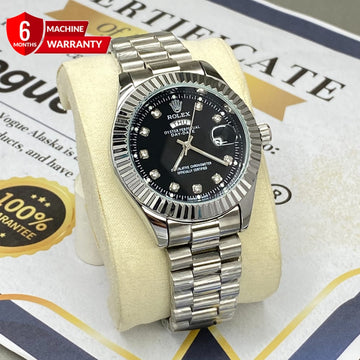 RLX Oyster Perpetual Analog Quartz Movement Chain Watch With Date & Day Display
