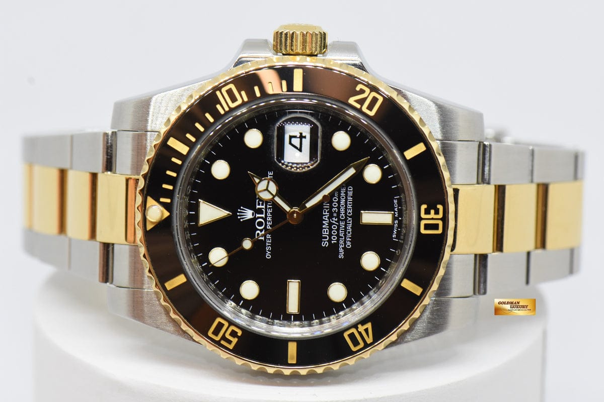 Rolex Submariner Dual Tone Chain Black Bezel Black Dial
