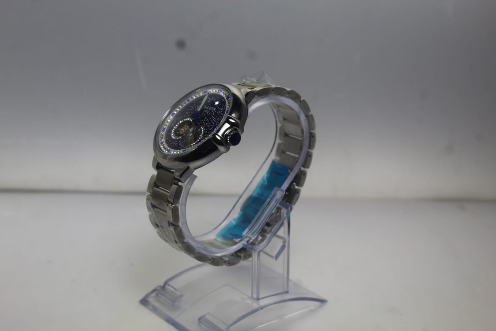 Usamer 1916 Luxury Starry Dial Watch – Silver & Blue Stainless Steel Quartz Watch