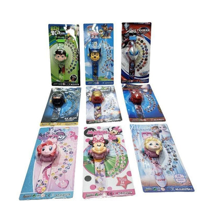 Kids Creative Projection Watch with Cute Cartoon Patterns