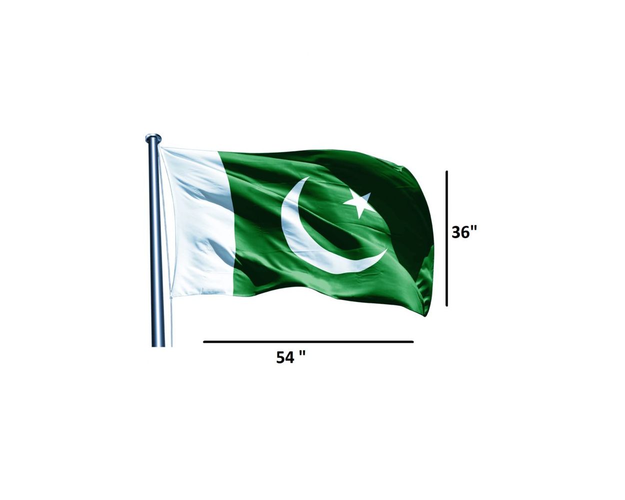 Pakistan flag large 5x3 ft