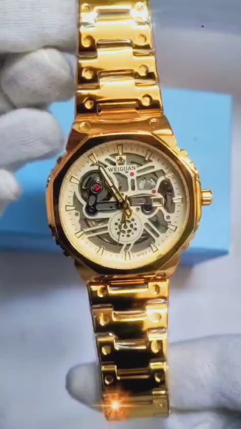 Golden Waterproof  Watch - Azadi Special Offer