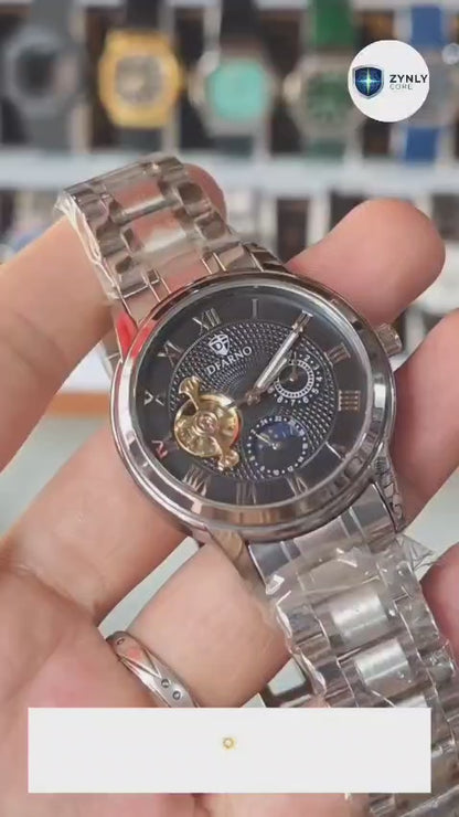 Fully Automatic Men’s Watch – Blue & White Dial | No Cell Needed(Free Delivery