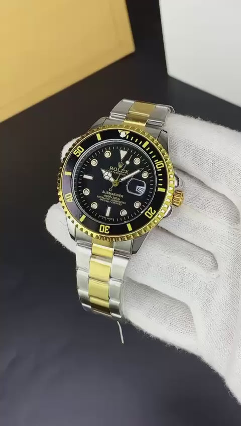 Rolex Submariner Dual Tone Chain Black Bezel Black Dial
