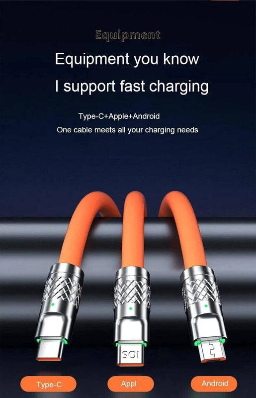 3 in 1 Multi USB Charger Charging Cable Cord For USB-C Micro USB Android IPhone