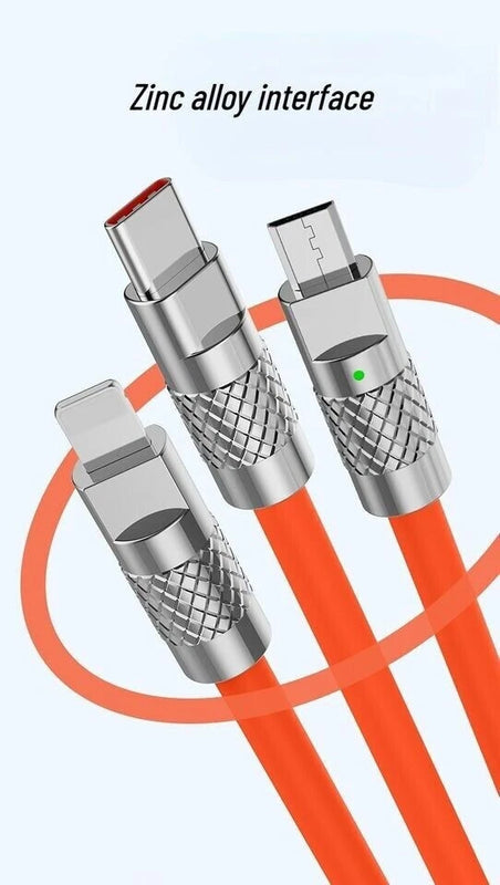 3 in 1 Multi USB Charger Charging Cable Cord For USB-C Micro USB Android IPhone