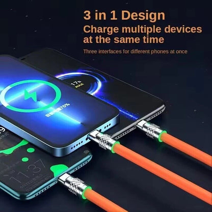 3 in 1 Multi USB Charger Charging Cable Cord For USB-C Micro USB Android IPhone